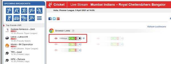 Ipl live streaming online 2021 link