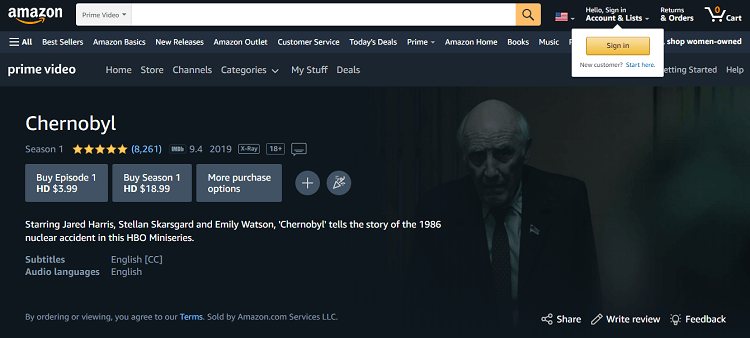 Chernobyl hot sale prime video