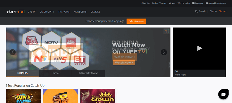 watch-indian-tv-channels-in-canada-Yupp tv