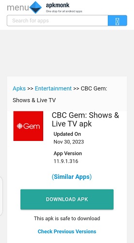 Watch-CBC-Gem-from-Outside-Canada-on-Mobile-3