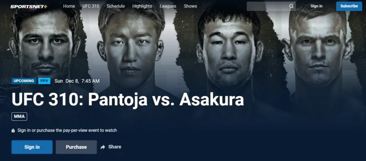 Watch-UFC-matches-in-Canada-sportsnet+