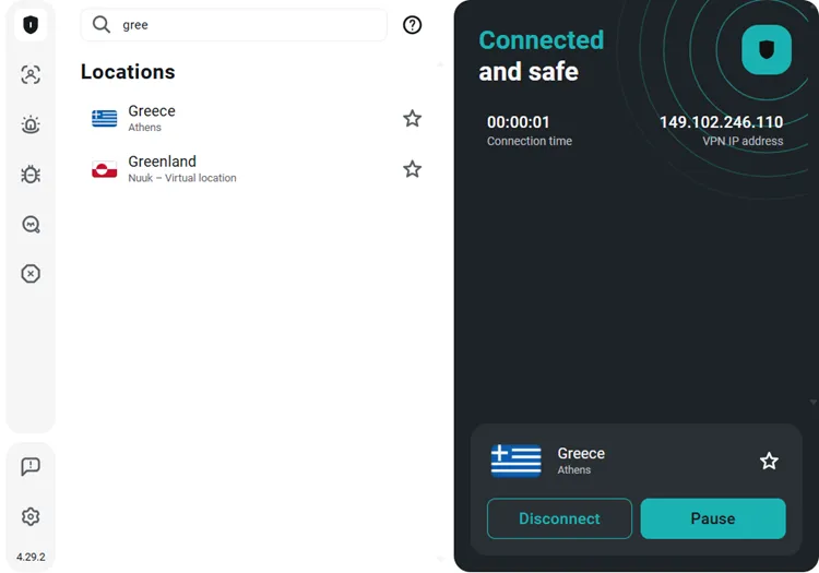 Surfshark-VPN-Greece-Server