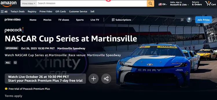 watch-xfinity-500-in-canada-prime-video